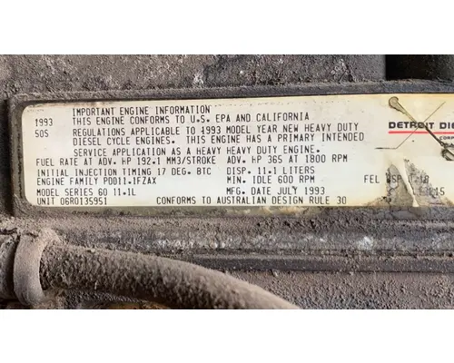 DETROIT 60 SER 11.1 Engine Assembly