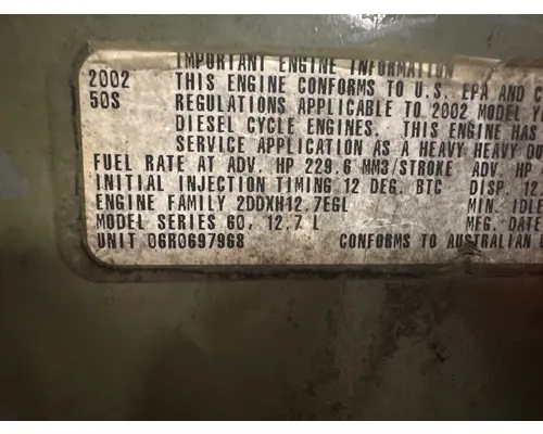 DETROIT 60 SER 12.7 Engine Assembly