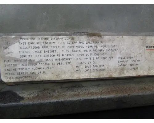 DETROIT 60 SER 14.0 Engine Assembly