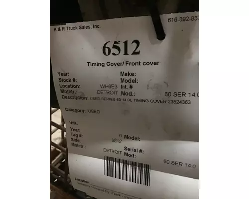 DETROIT 60 SER 14.0 Timing Cover Front cover