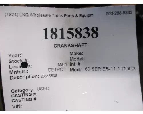 DETROIT 60 SERIES-11.1 DDC3 CRANKSHAFT