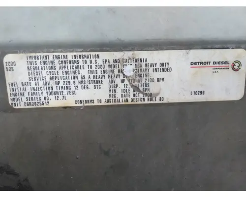 DETROIT 60 SERIES-12.7 DDC4 ENGINE ASSEMBLY