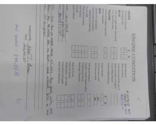 DETROIT 60 SERIES-14.0 DDC5 ENGINE ASSEMBLY