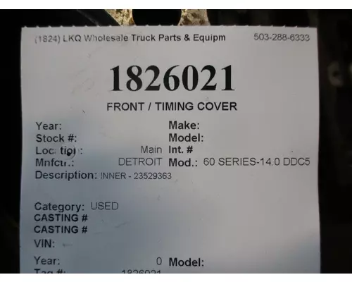 DETROIT 60 SERIES-14.0 DDC5 FRONTTIMING COVER