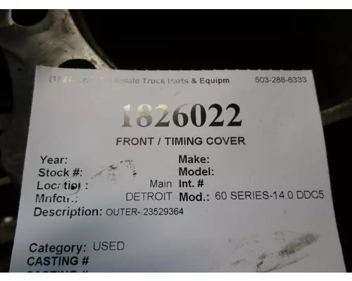 DETROIT 60 SERIES-14.0 DDC5 FRONTTIMING COVER