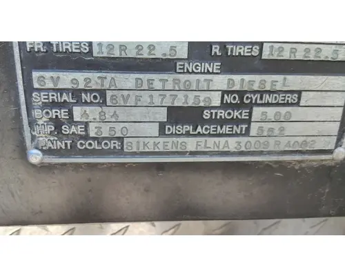 DETROIT 6V92T-SLVR ENGINE ASSEMBLY