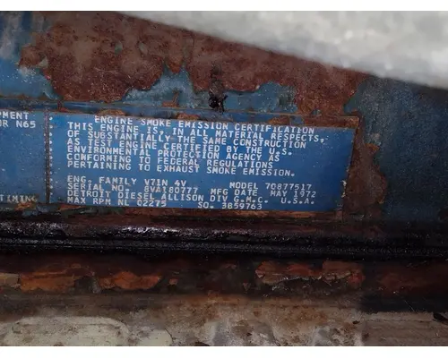 DETROIT 8V71N ENGINE ASSEMBLY