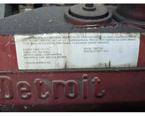 DETROIT 8V71 Engine Assembly