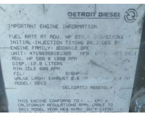 DETROIT DD13 (471903) ENGINE ASSEMBLY