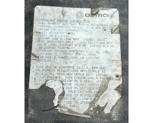 DETROIT DD13 (471927) ENGINE ASSEMBLY