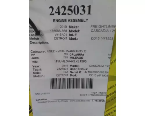 DETROIT DD13 (471928) ENGINE ASSEMBLY