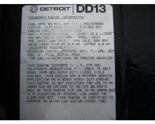 DETROIT DD13 (471928) ENGINE ASSEMBLY