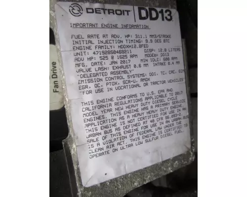 DETROIT DD13 (471928) ENGINE ASSEMBLY