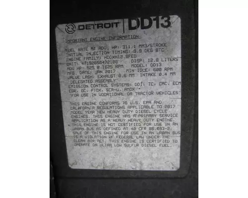 DETROIT DD13 (471928) ENGINE ASSEMBLY