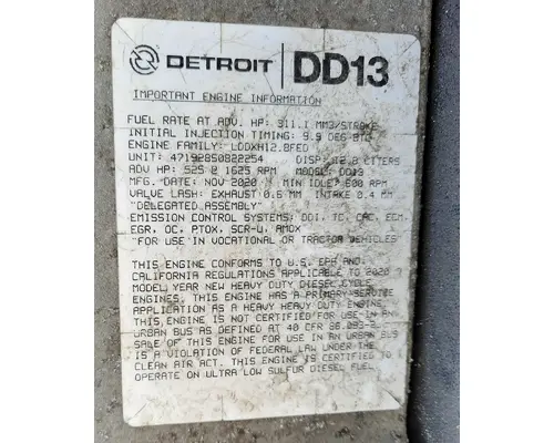 DETROIT DD13 (471928) ENGINE ASSEMBLY