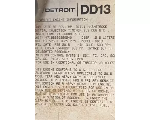 DETROIT DD13 Engine Assembly