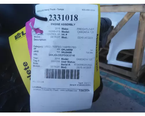 DETROIT DD15 (472906) ENGINE ASSEMBLY