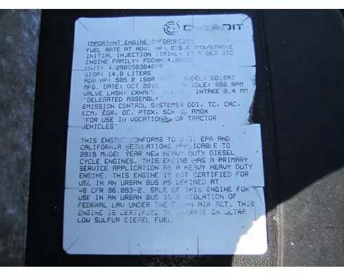 DETROIT DD15 (472906) ENGINE ASSEMBLY
