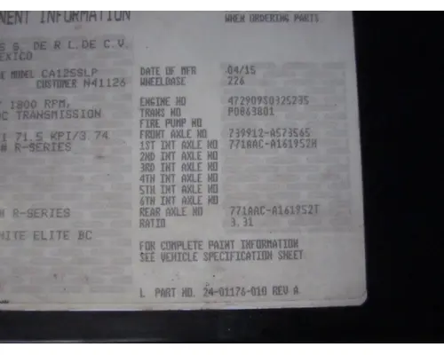 DETROIT DD15 (472909) ENGINE ASSEMBLY