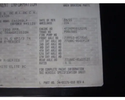 DETROIT DD15 (472909) ENGINE ASSEMBLY