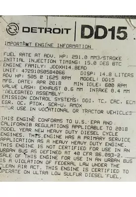 DETROIT DD15 (472910) ENGINE ASSEMBLY