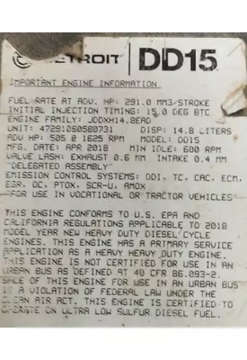 DETROIT DD15 (472910) ENGINE ASSEMBLY