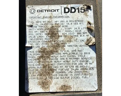 DETROIT DD15 (472910) ENGINE ASSEMBLY