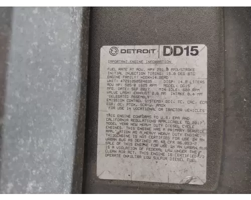DETROIT DD15 (472910) ENGINE ASSEMBLY
