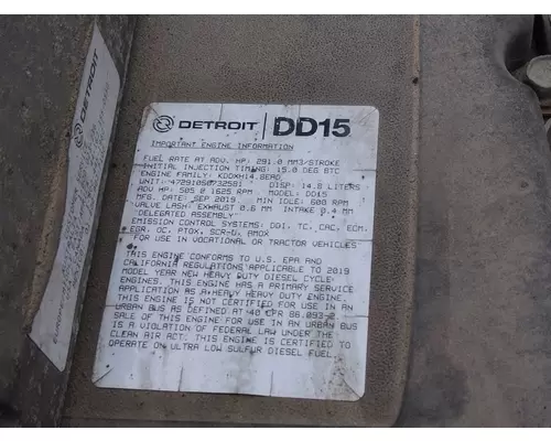 DETROIT DD15 (472910) ENGINE ASSEMBLY
