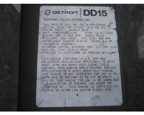 DETROIT DD15 (472910) ENGINE ASSEMBLY