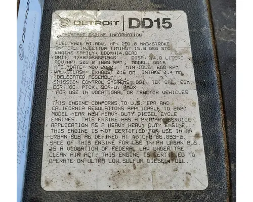 DETROIT DD15 (472910) ENGINE ASSEMBLY