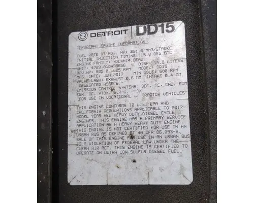 DETROIT DD15 (472910) ENGINE ASSEMBLY