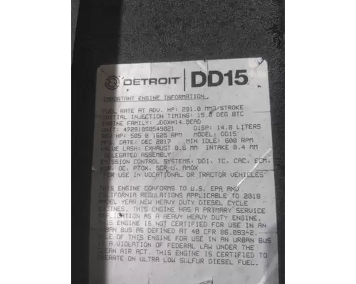 DETROIT DD15 (472910) ENGINE ASSEMBLY