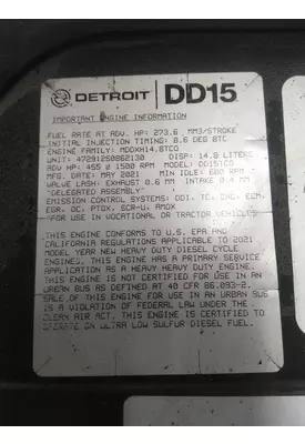 DETROIT DD15 (472912) ENGINE ASSEMBLY