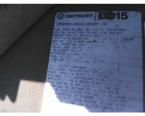 DETROIT DD15 (472912) ENGINE ASSEMBLY