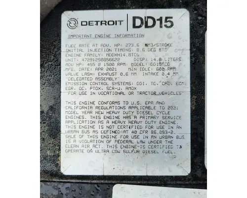 DETROIT DD15 (472912) ENGINE ASSEMBLY
