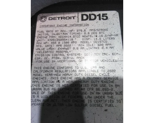 DETROIT DD15 (472912) ENGINE ASSEMBLY