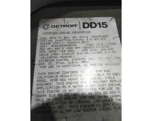 DETROIT DD15 (472912) ENGINE ASSEMBLY