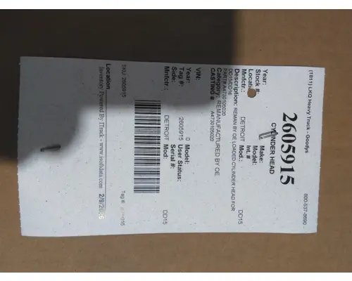 DETROIT DD15 CYLINDER HEAD