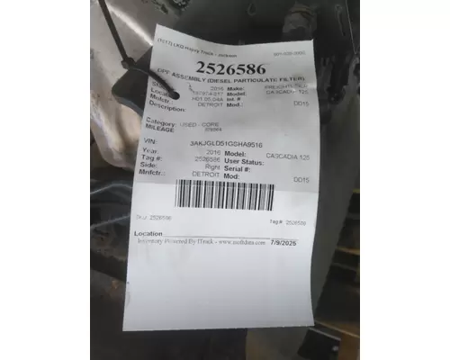 DETROIT DD15 DPF ASSEMBLY (DIESEL PARTICULATE FILTER)