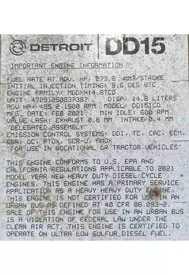 DETROIT DD15 Engine Assembly