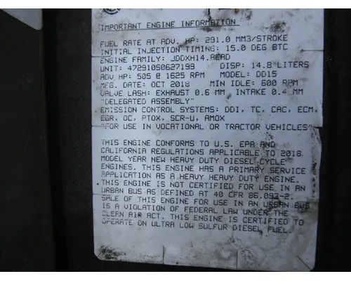 DETROIT DD15 Engine Assembly