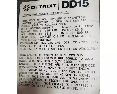 DETROIT DD15 Engine Assembly