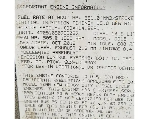 DETROIT DD15 Engine Assembly