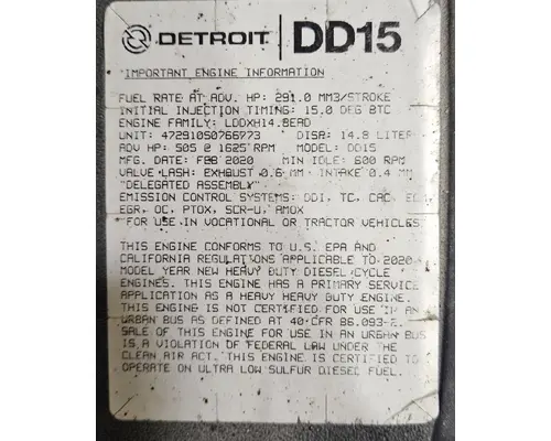 DETROIT DD15 Engine Assembly