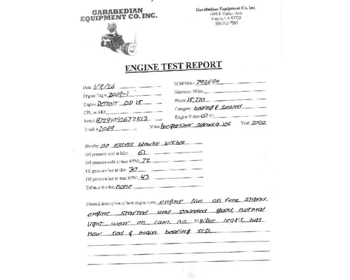 DETROIT DD15 Engine Assembly