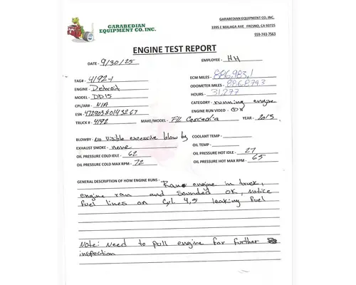 DETROIT DD15 Engine Assembly