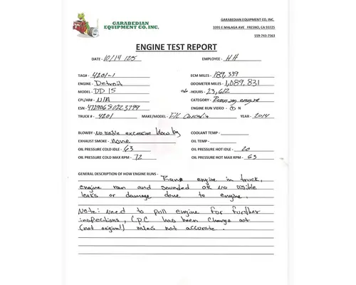 DETROIT DD15 Engine Assembly