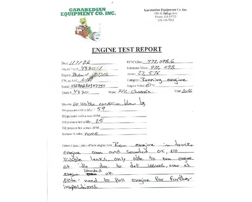 DETROIT DD15 Engine Assembly