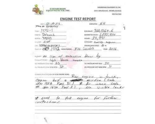 DETROIT DD15 Engine Assembly